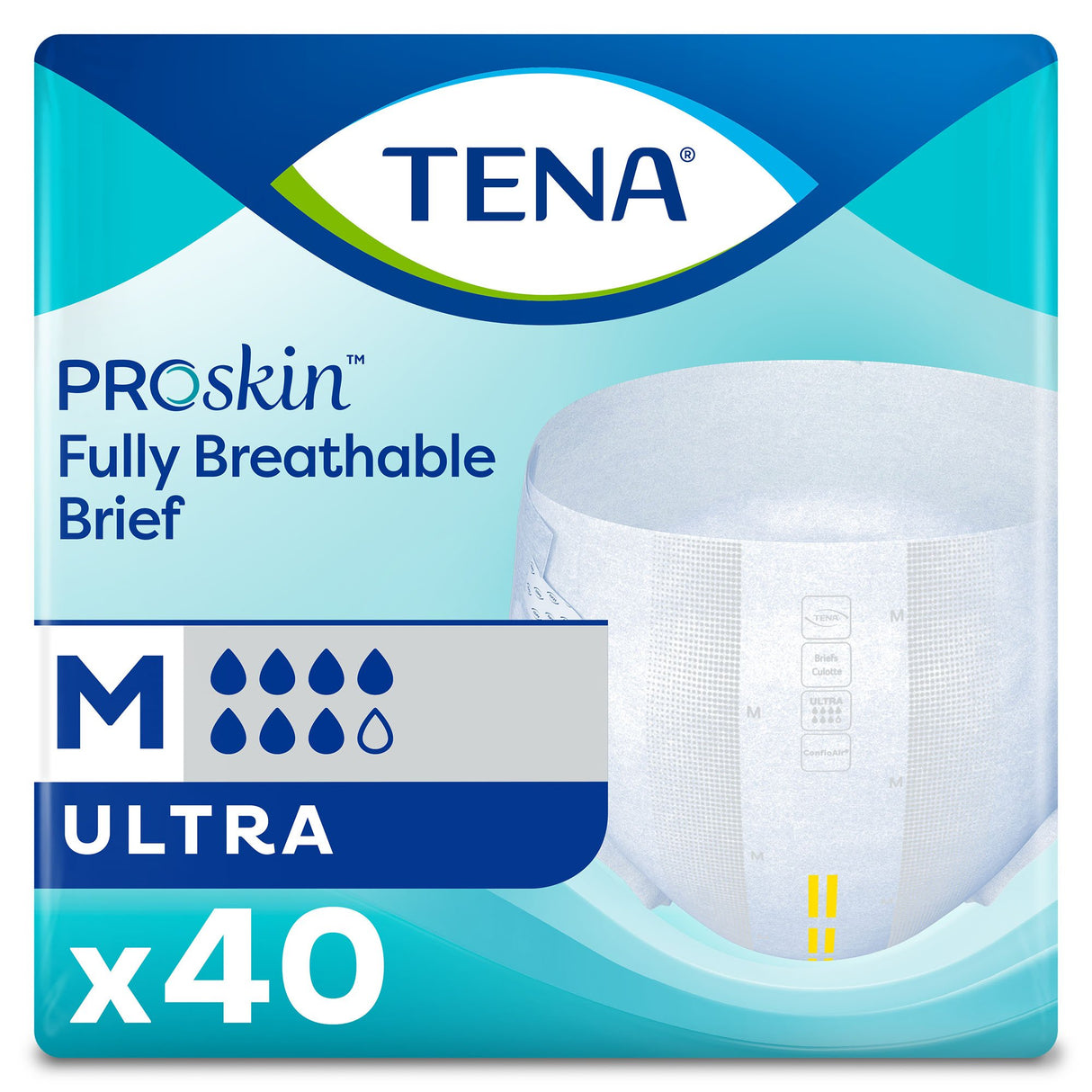 Unisex Adult Incontinence Brief TENA ProSkin™ Ultra Medium Disposable Heavy Absorbency - BeHope