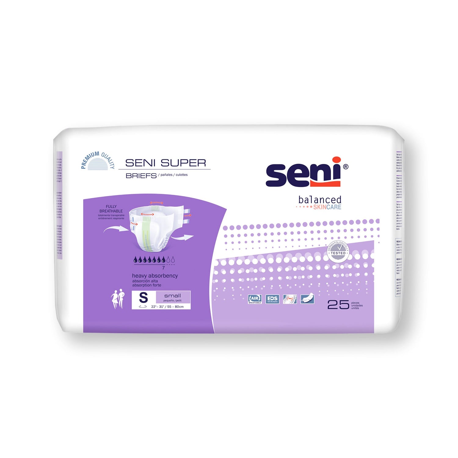 Unisex Adult Incontinence Brief Seni® Super Small Disposable Heavy Absorbency - BeHope
