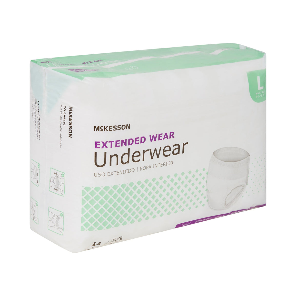 Unisex Adult Absorbent Underwear McKesson Pull On with Tear Away Seams Large Disposable Heavy Absorbency - BeHope