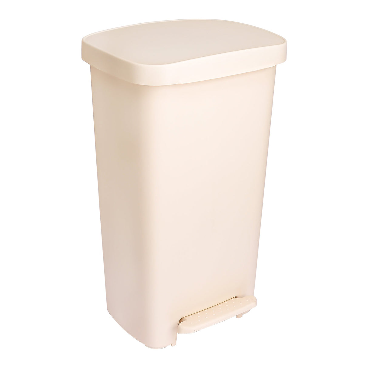 Trash Can McKesson 52 Quart / 13 gal. Beige Plastic Rectangular - BeHope