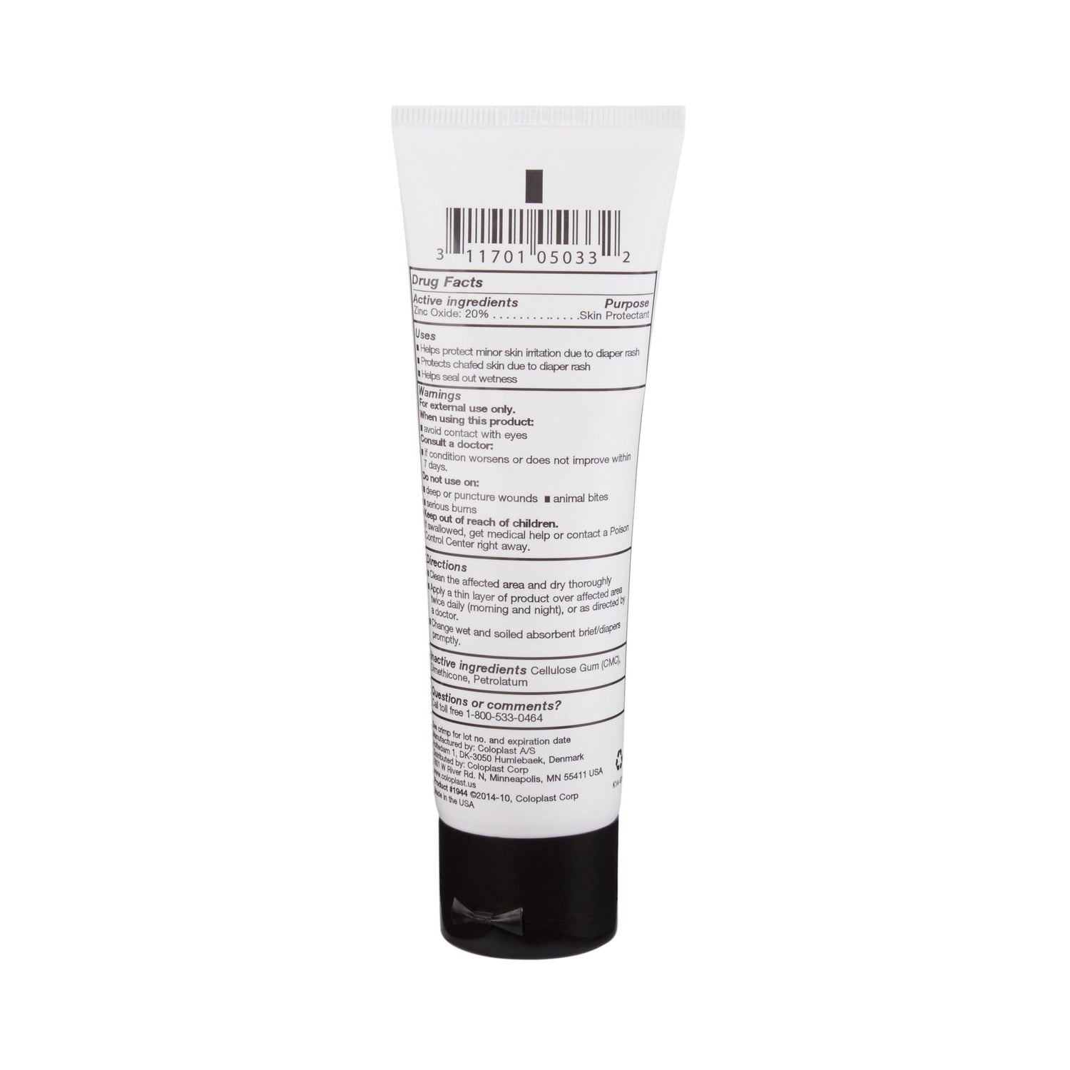 Skin Protectant Critic-Aid® 2.5 oz. Pump Tube Paste CHG Compatible - BeHope