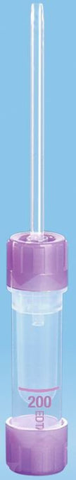 Microvette® 200 Capillary Blood Collection Tube K3 EDTA Additive 200 µL Screw Cap Polypropylene Tube - BeHope