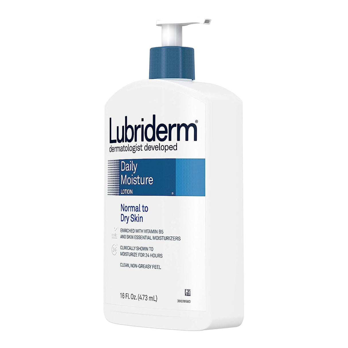 Hand and Body Moisturizer Lubriderm® Daily Moisture 16 oz. Pump Bottle Unscented Lotion - BeHope