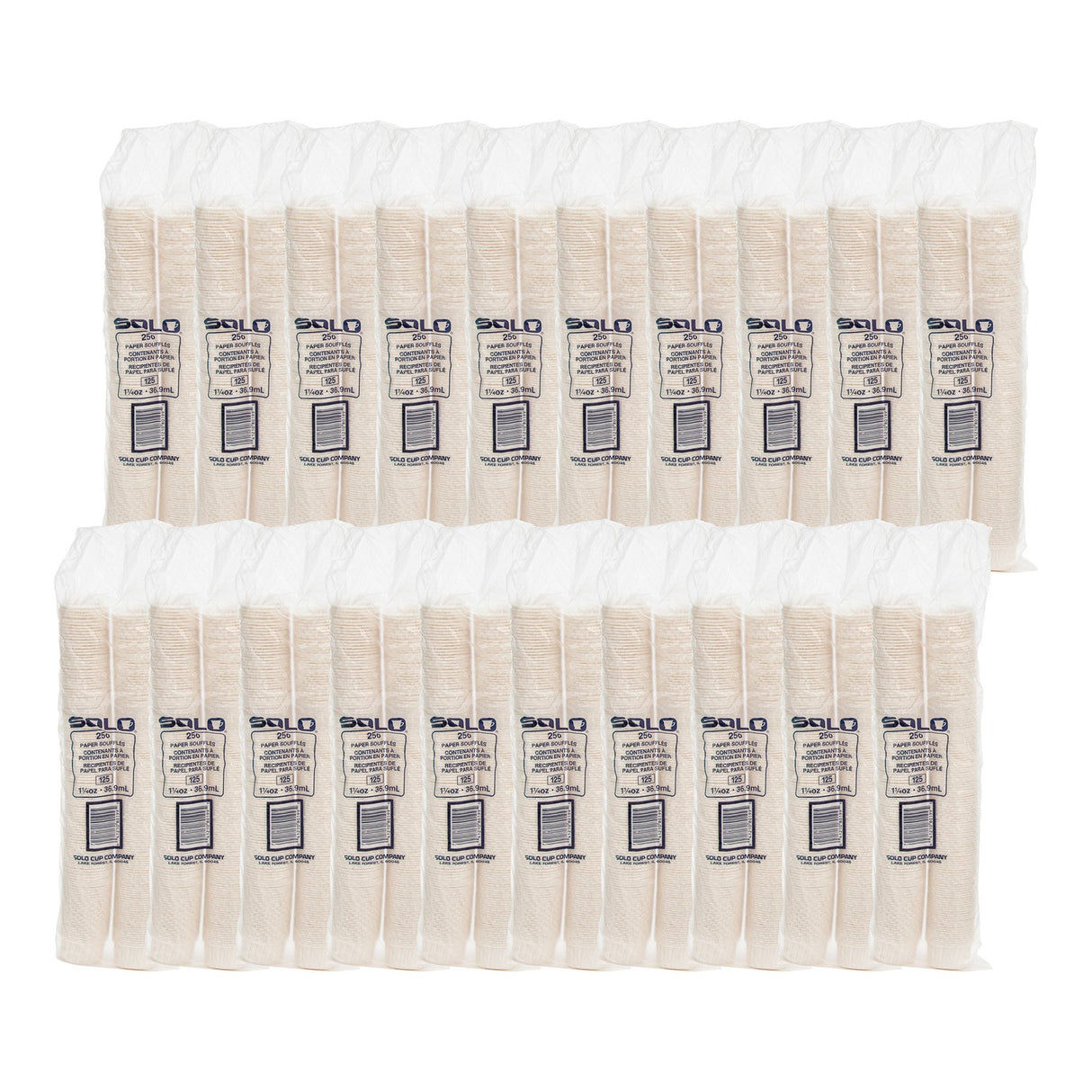 Souffle Cup Solo® 1.25 oz. White Paper Disposable - BeHope