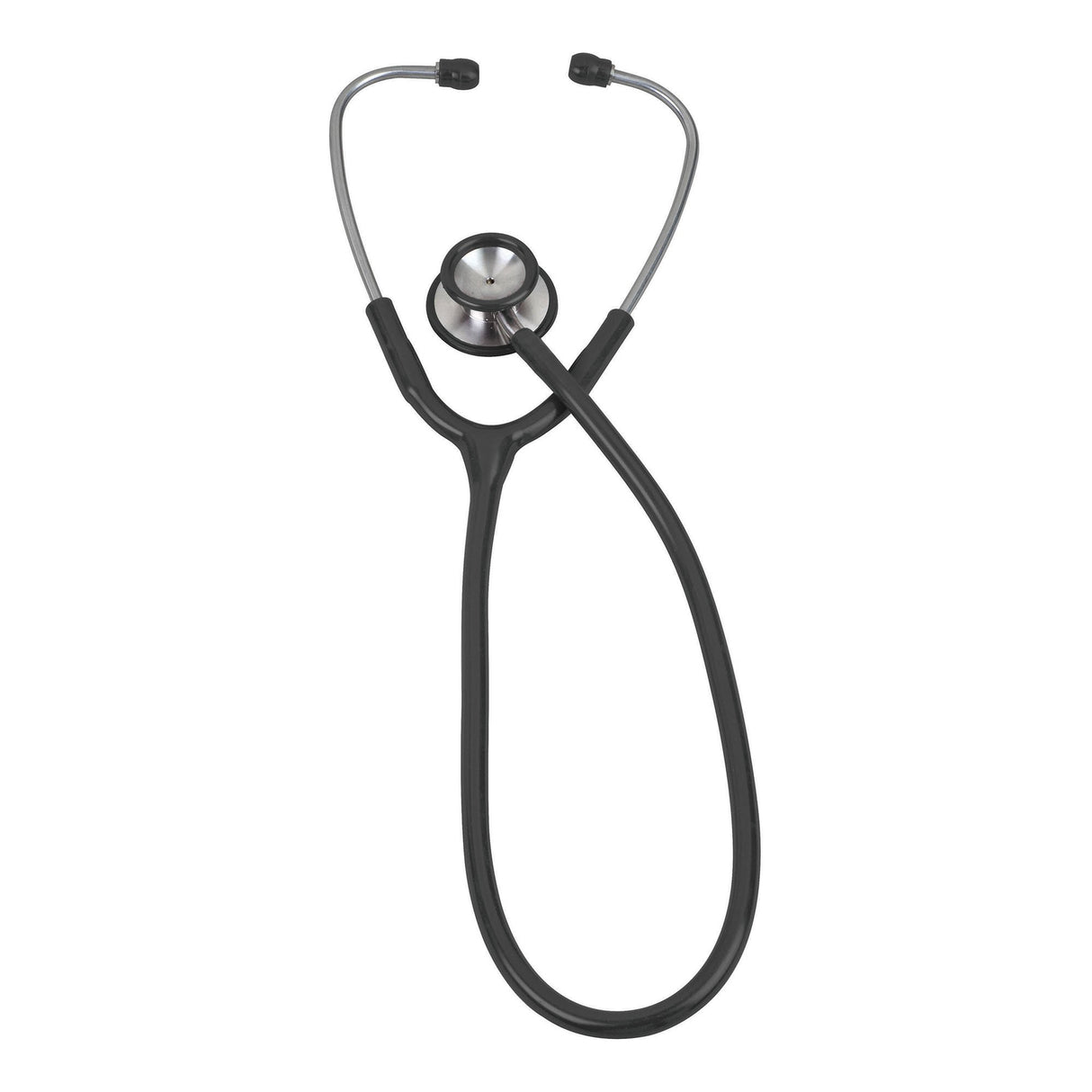 Clinician Stethoscope Veridian Black 1-Tube 25 Inch Tube Double Sided Chestpiece - BeHope