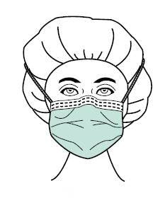 Surgical Mask Precept® Sensitive Skin Plus ASTM Level 1 Tie Closure One Size Fits Most - BeHope