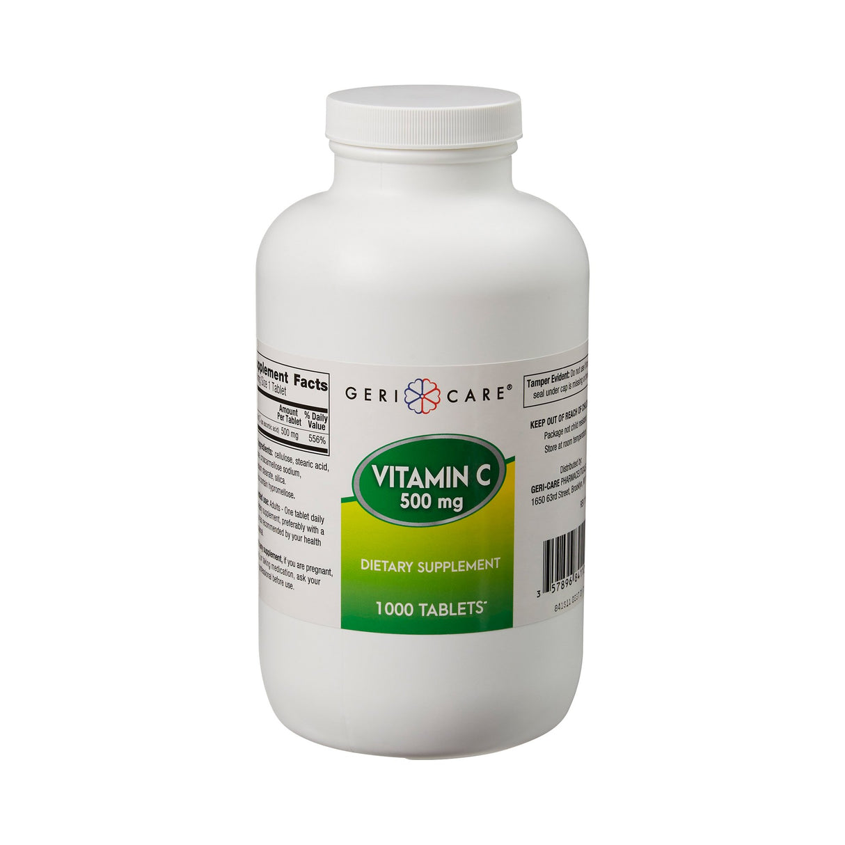 Vitamin C Supplement Geri-Care® Ascorbic Acid 500 mg Strength Tablet 1,000 per Bottle - BeHope
