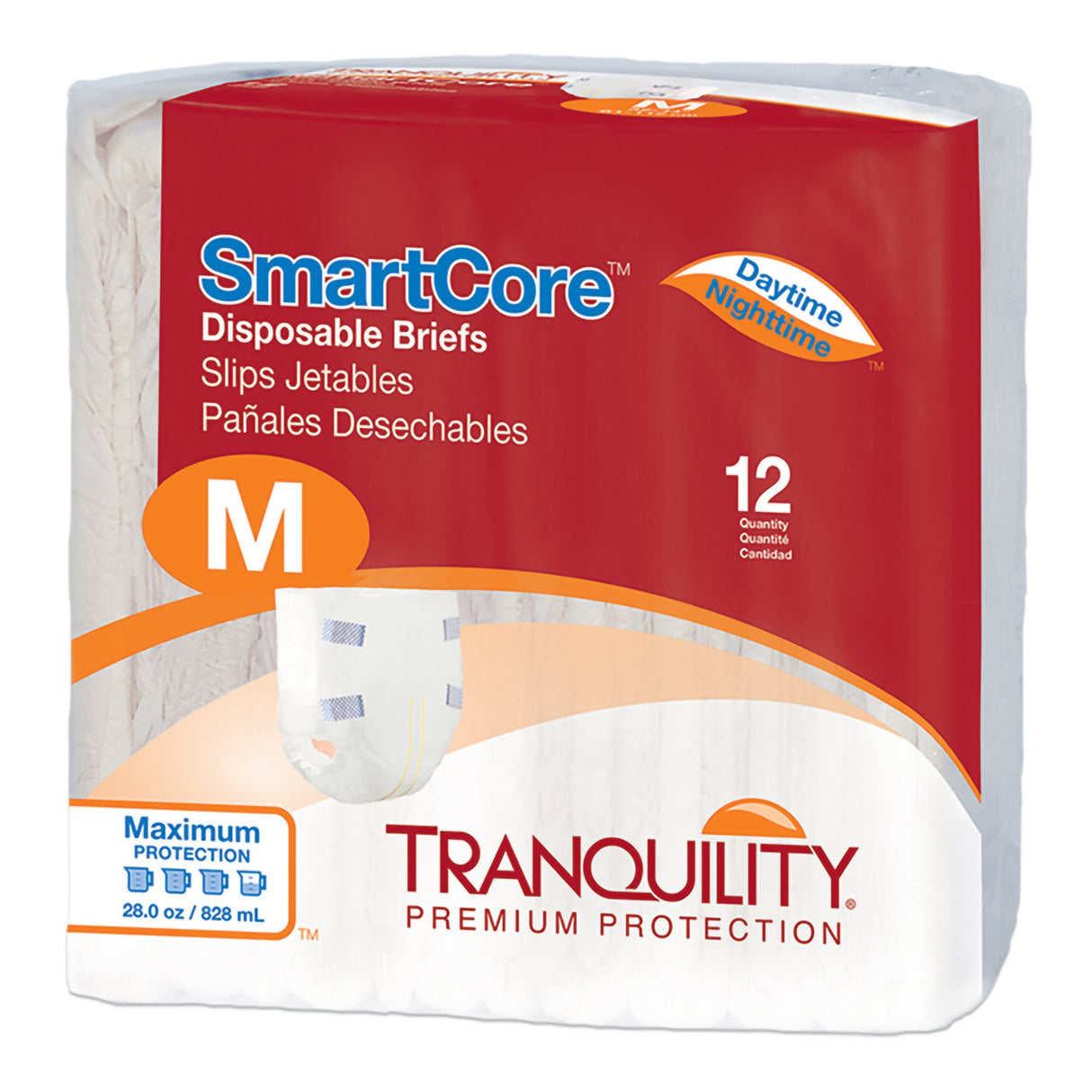 Unisex Adult Incontinence Brief Tranquility SmartCore™ Medium Disposable Heavy Absorbency - BeHope