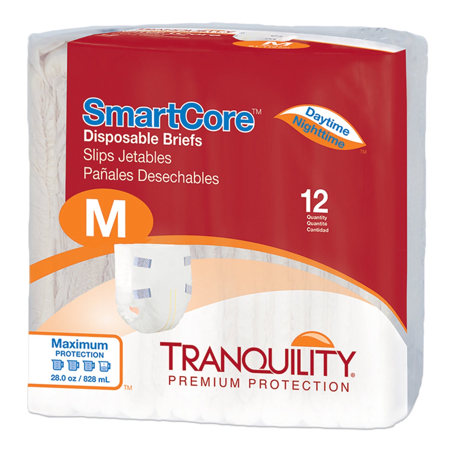Unisex Adult Incontinence Brief Tranquility SmartCore™ Medium Disposable Heavy Absorbency - BeHope