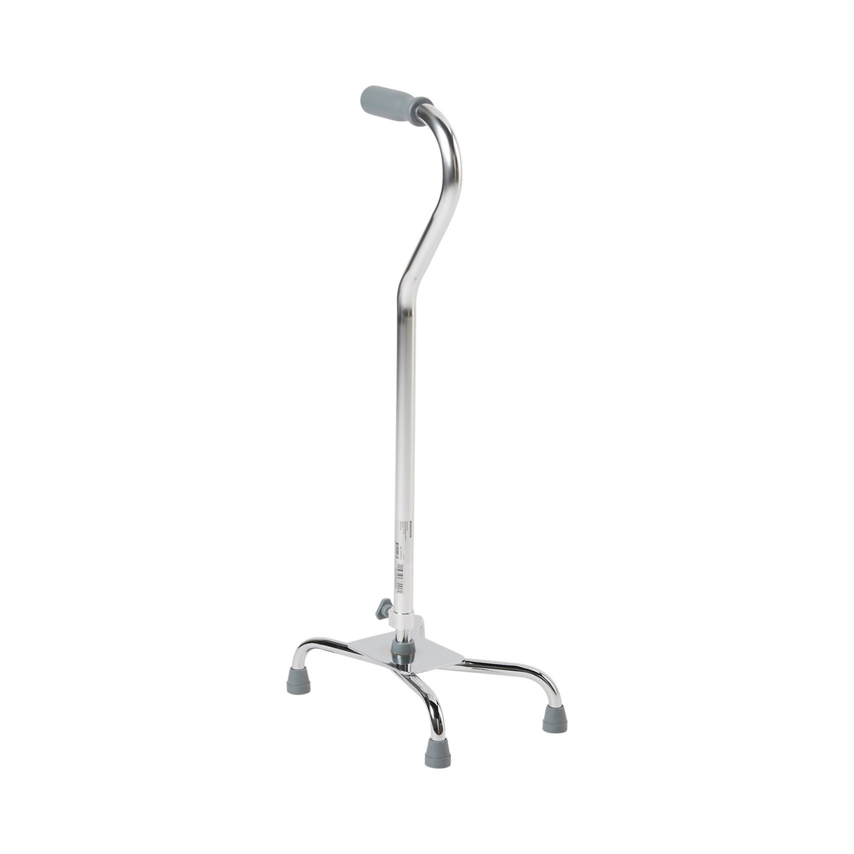 Large Base Quad Cane McKesson Steel 29 to 37-1/2 Inch Height Chrome - BeHope