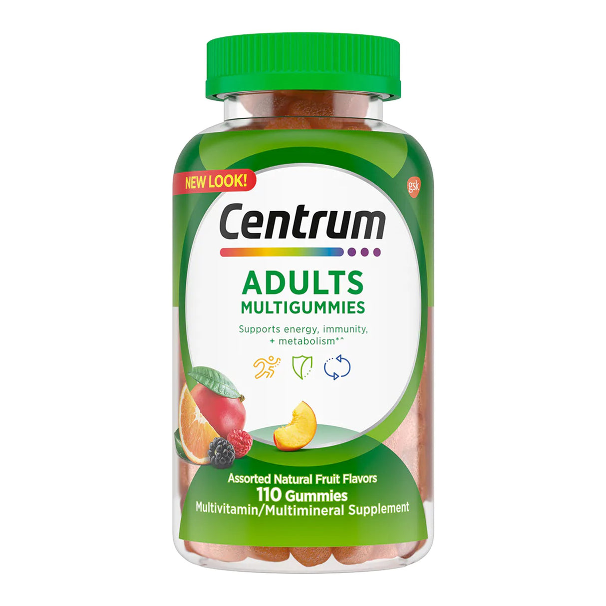 Multivitamin Supplement Centrum® Gummy 110 per Bottle Fruit Flavor - BeHope