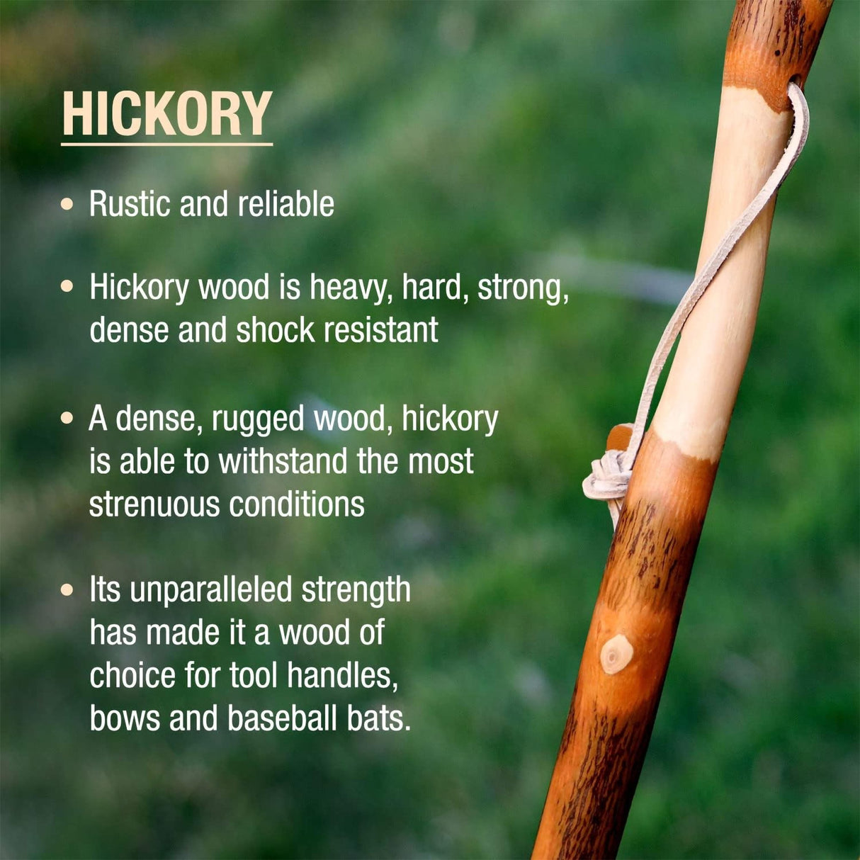 Walking Stick Brazos™ Twisted Wood 55 Inch Height Hickory - BeHope