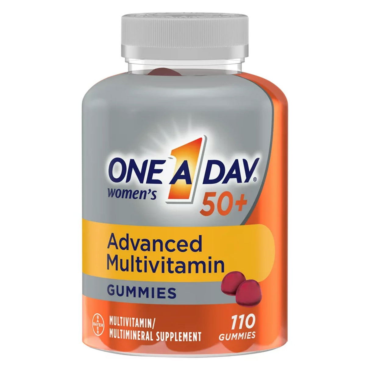 Multivitamin Supplement One A Day® Women's 50+ Gummy 110 per Bottle - BeHope