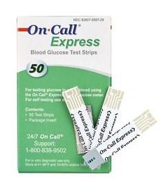 Blood Glucose Test Strips On Call® 50 Strips per Pack - BeHope
