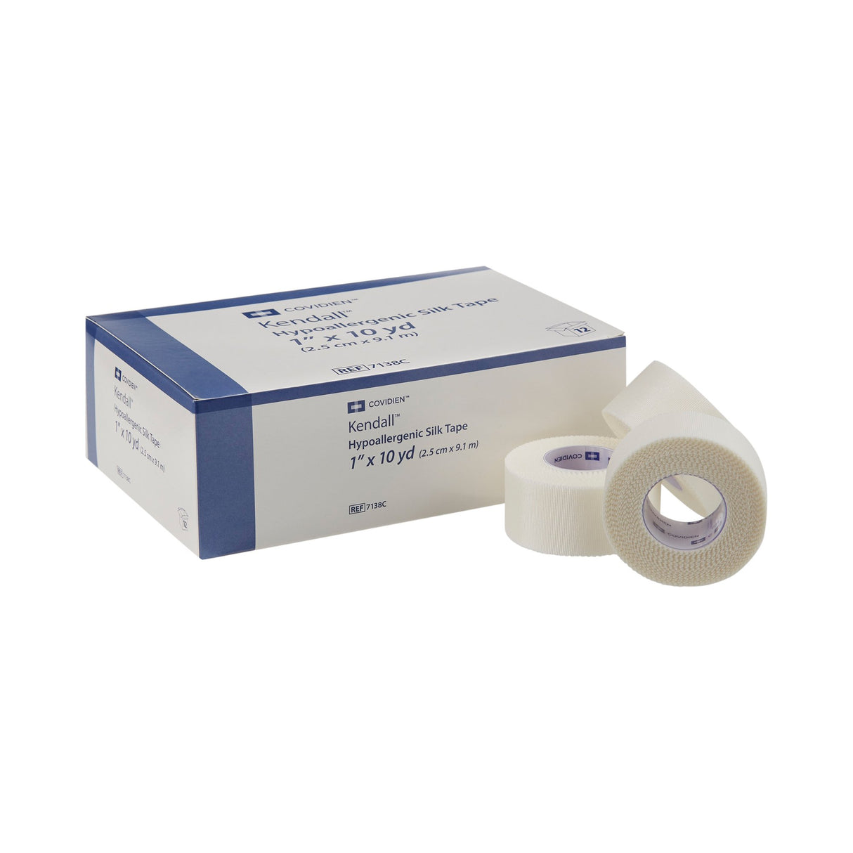 Hypoallergenic Medical Tape Kendall™ Hypoallergenic Silk White 1 Inch X 10 Yard Silk-Like Cloth NonSterile - BeHope