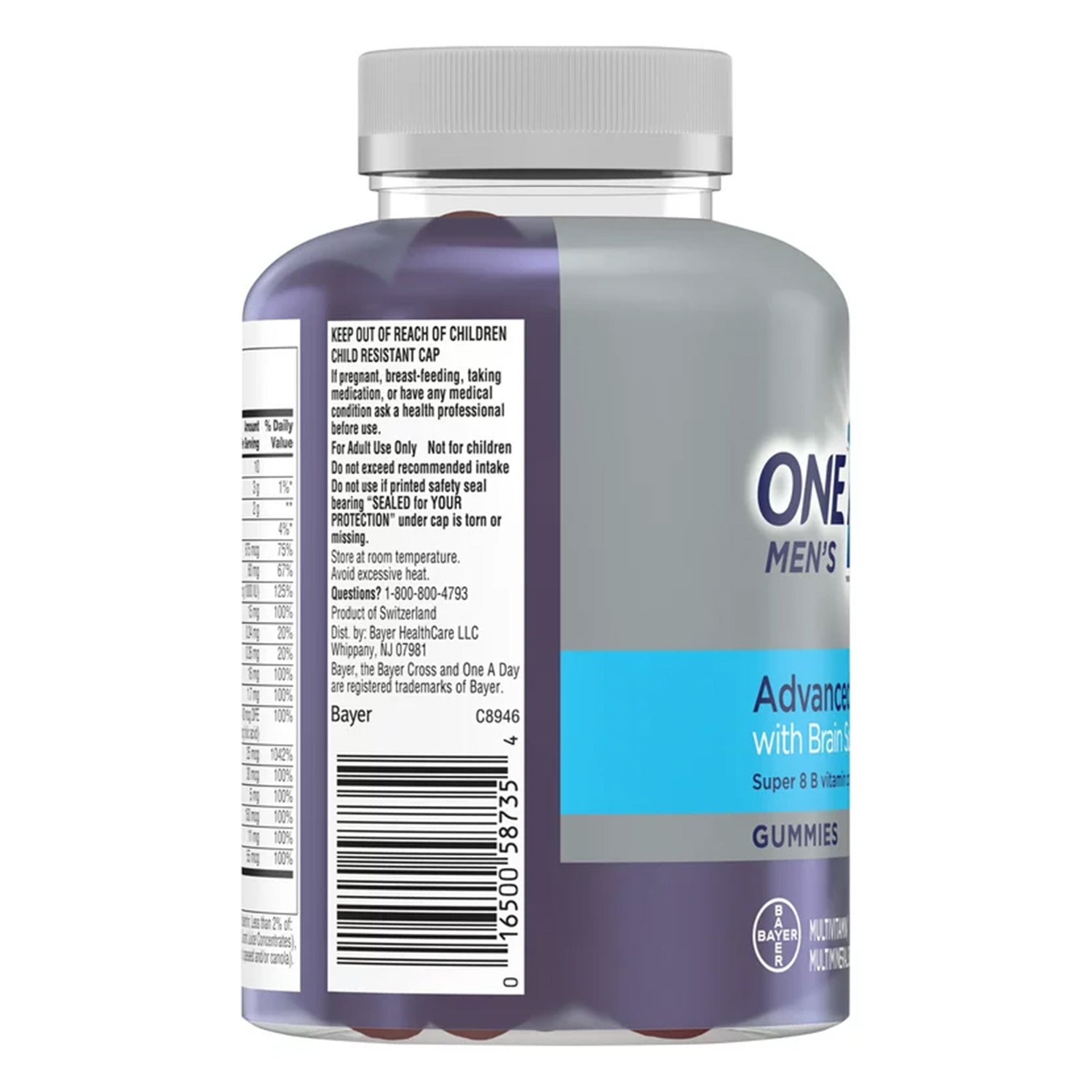 Multivitamin Supplement One A Day® Men's 50+ Gummy 110 per Bottle - BeHope