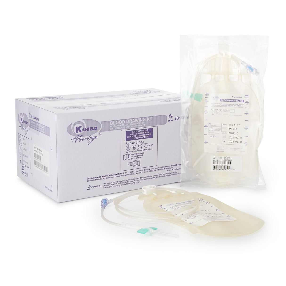 Blood Draw Kit K-Shield® Advantage 600 mL Blood Collection Bag - BeHope