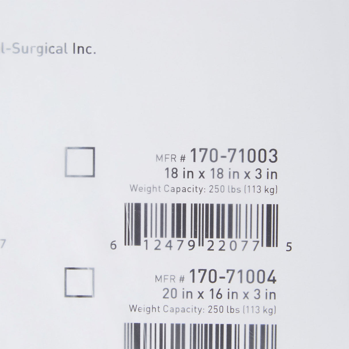 Seat Cushion McKesson 18 W X 18 L X 3 D Inch Polyurethane - BeHope