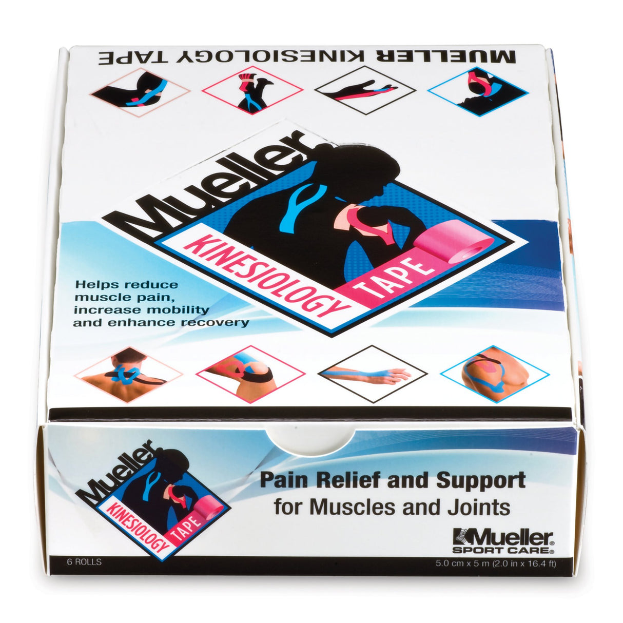 Kinesiology Tape Mueller® Black 2 Inch X 5 Yard Cotton NonSterile - BeHope