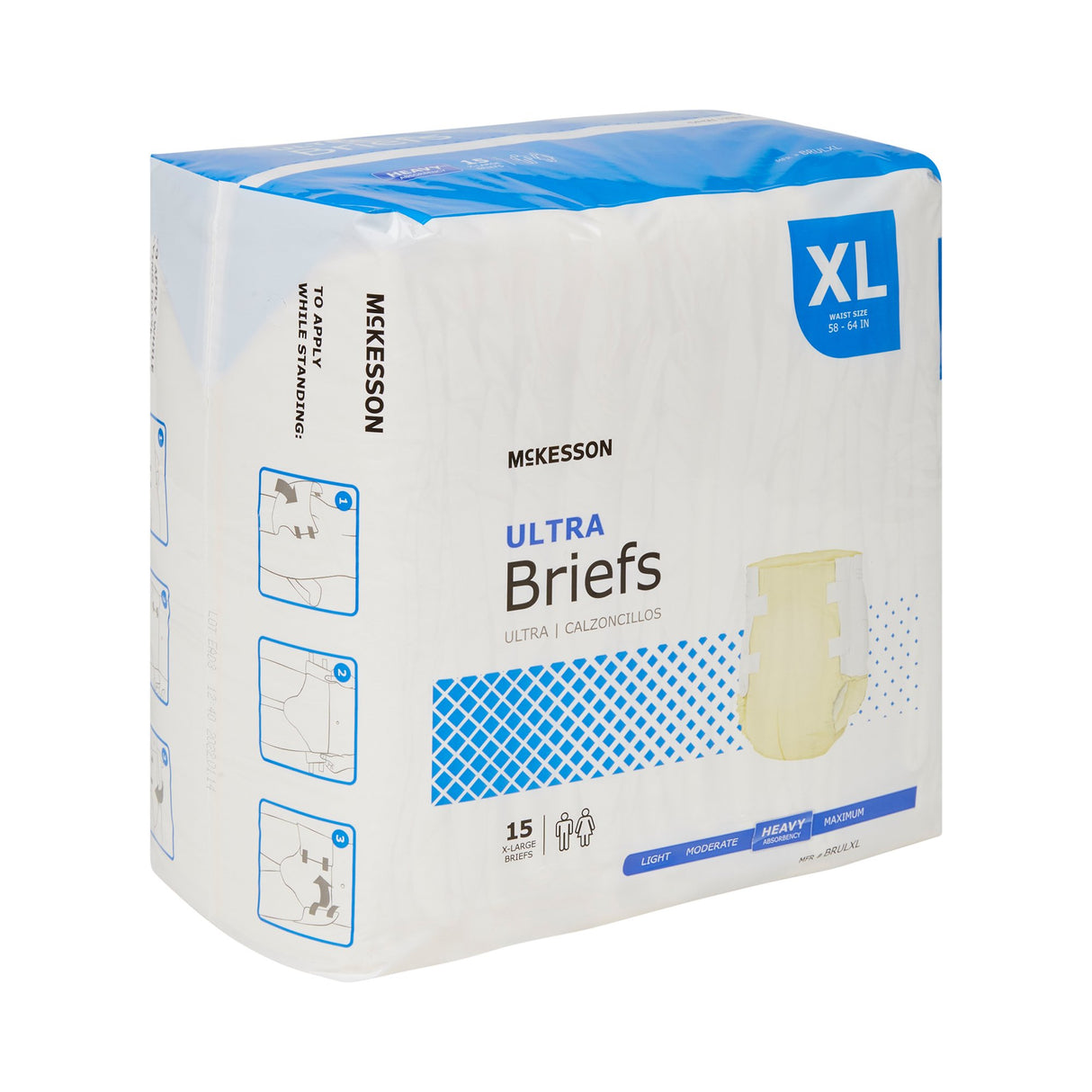 Unisex Adult Incontinence Brief McKesson Ultra X-Large Disposable Heavy Absorbency - BeHope