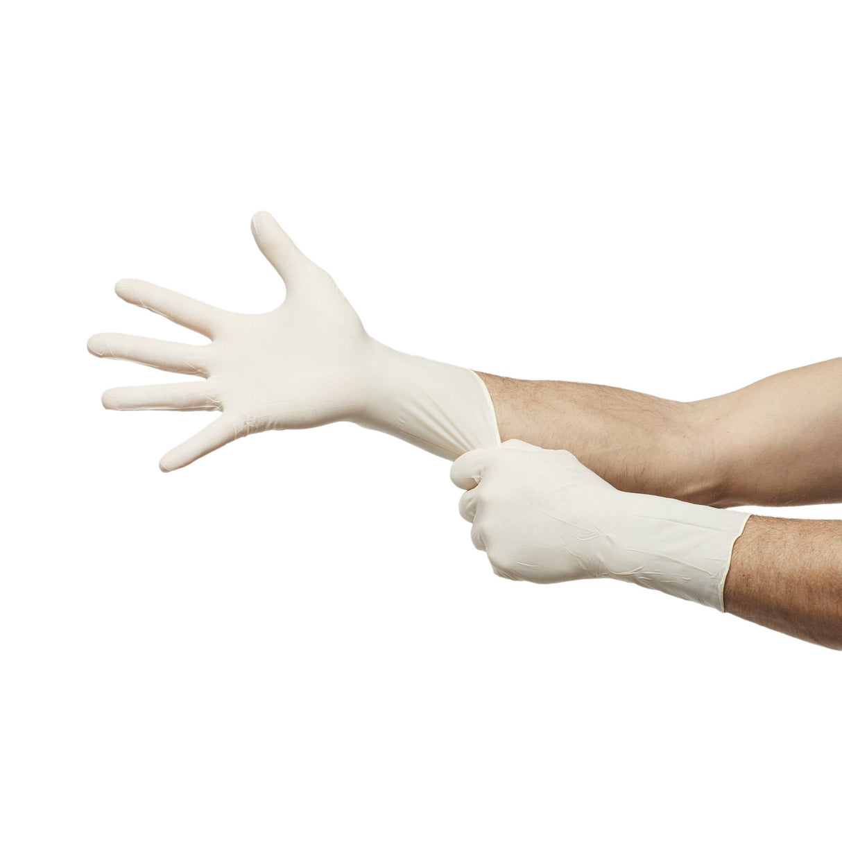 Surgical Glove NitriDerm® Size 8.5 Sterile Nitrile Standard Cuff Length Fully Textured White Chemo Tested - BeHope