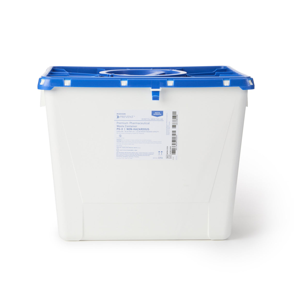 Pharmaceutical Waste Container McKesson Prevent® White Base 13-1/2 H X 17-3/10 W X 13 L Inch Vertical Entry 8 Gallon - BeHope