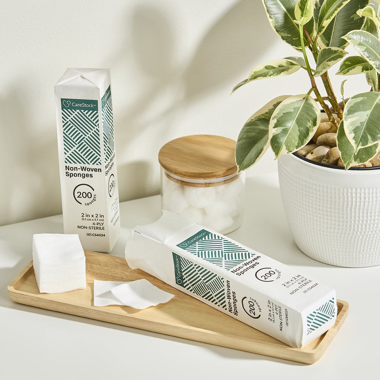 Gauze Sponge CareStock™ 2 X 2 Inch 4-Ply NonSterile 200 per Pack - BeHope