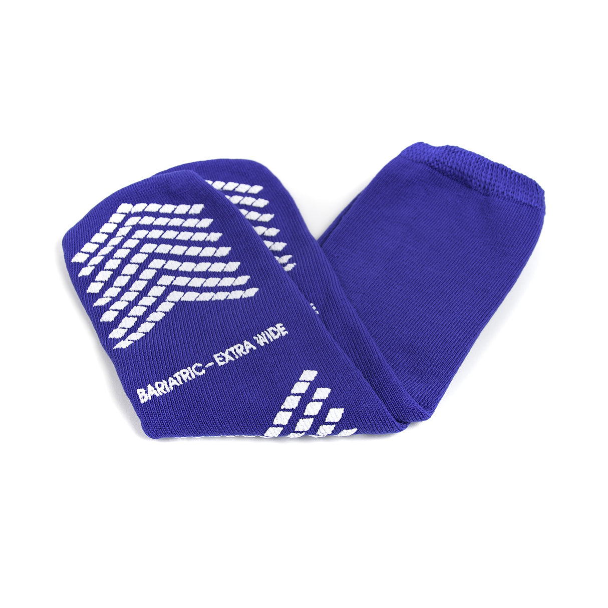 Slipper Socks McKesson Unisex Adult Bariatric / X-Wide Single Tread Single Patient Use Royal Blue - BeHope