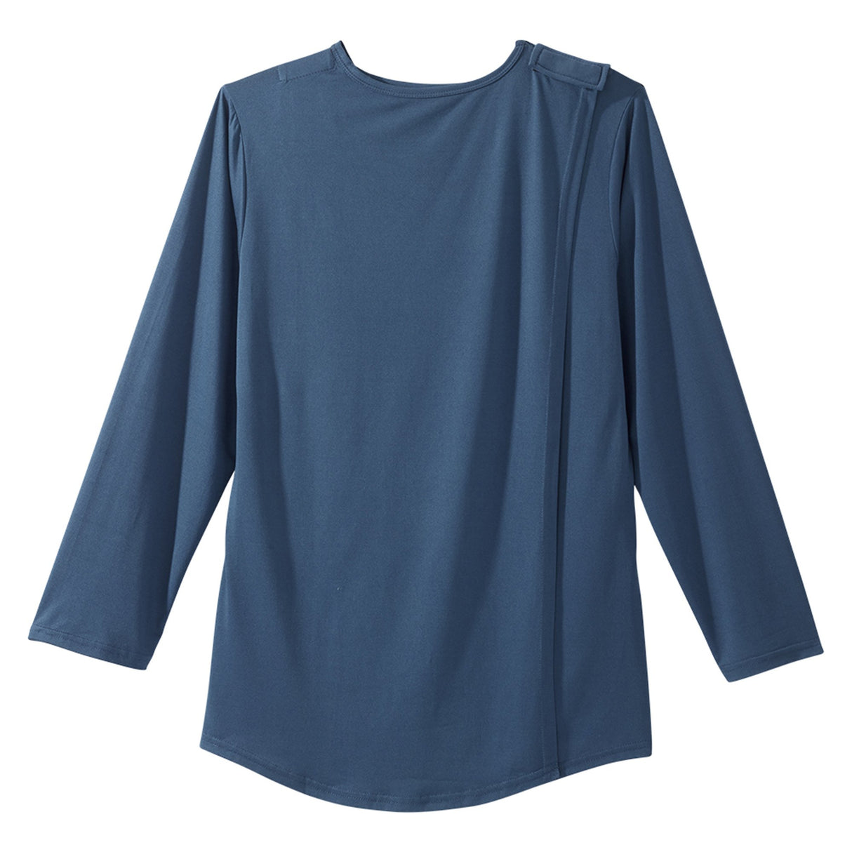 Adaptive Shirt Silverts® Large Navy Blue Without Pockets Long Sleeve Female - BeHope
