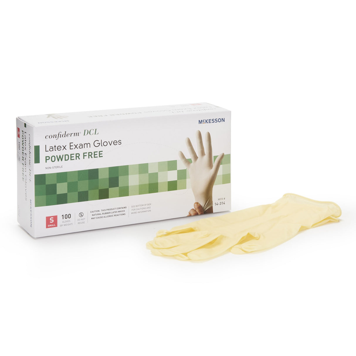 Exam Glove McKesson Confiderm® Small NonSterile Latex Standard Cuff Length Smooth Ivory Not Rated - BeHope