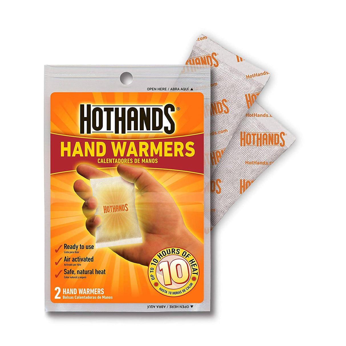 Instant Hot Pack Hothands-2® Hand Nonwoven Material Cover / Activated Charcoal / Iron Powder / Salt / Vermiculite / Water Disposable - BeHope