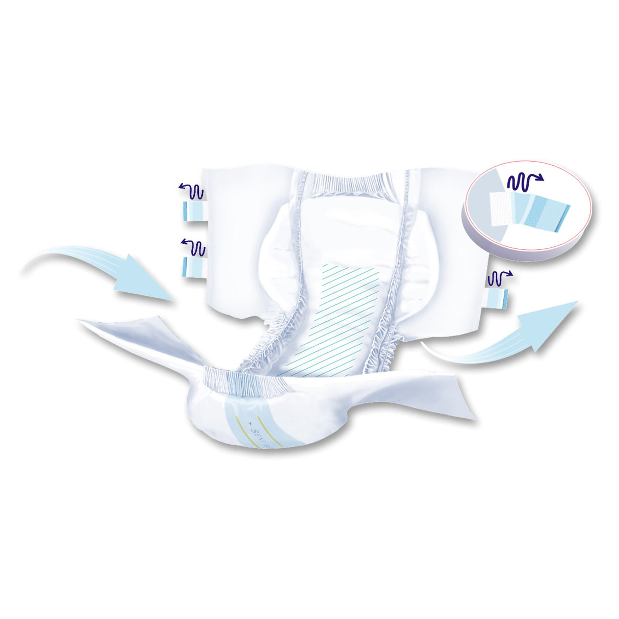 Unisex Adult Incontinence Brief Seni® Super Large Disposable Heavy Absorbency - BeHope