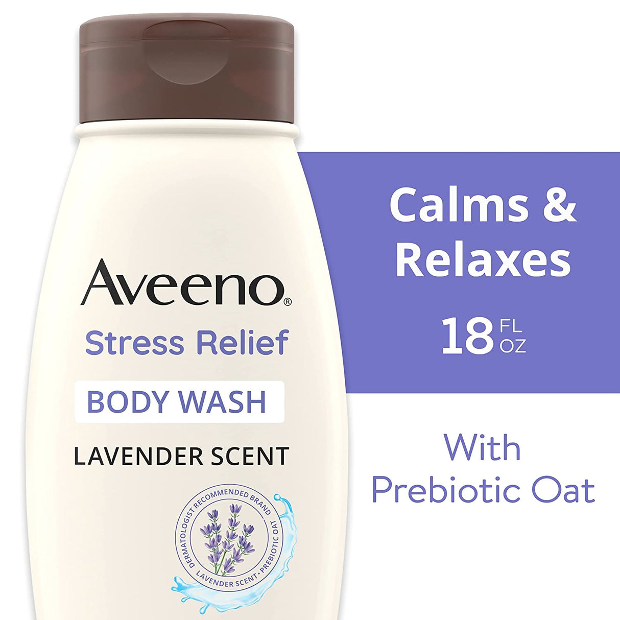 Body Wash Aveeno® Stress Free Liquid 18 oz. Bottle Lavender Scent - BeHope
