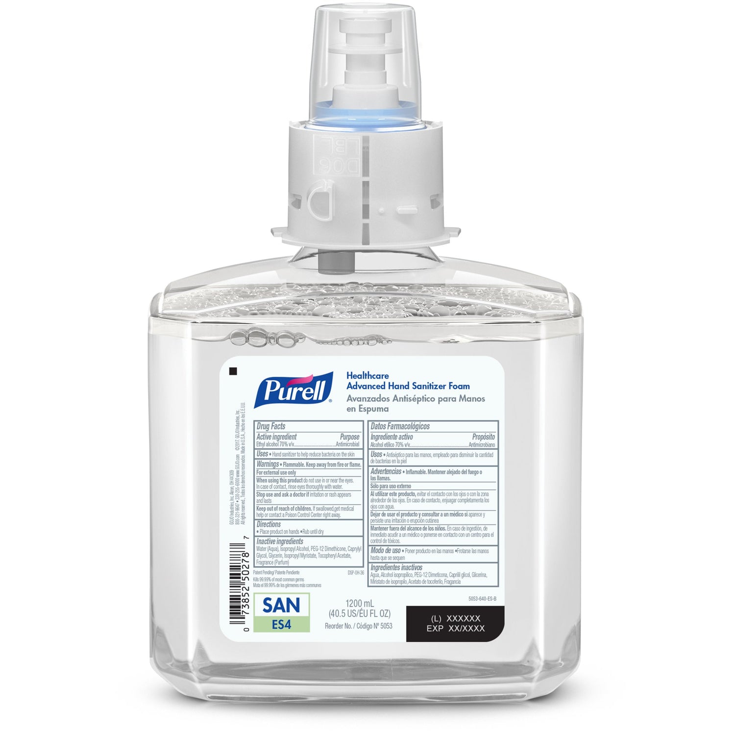 Hand Sanitizer Purell® Healthcare Advanced 1,200 mL Ethyl Alcohol Foaming Dispenser Refill Bottle - BeHope