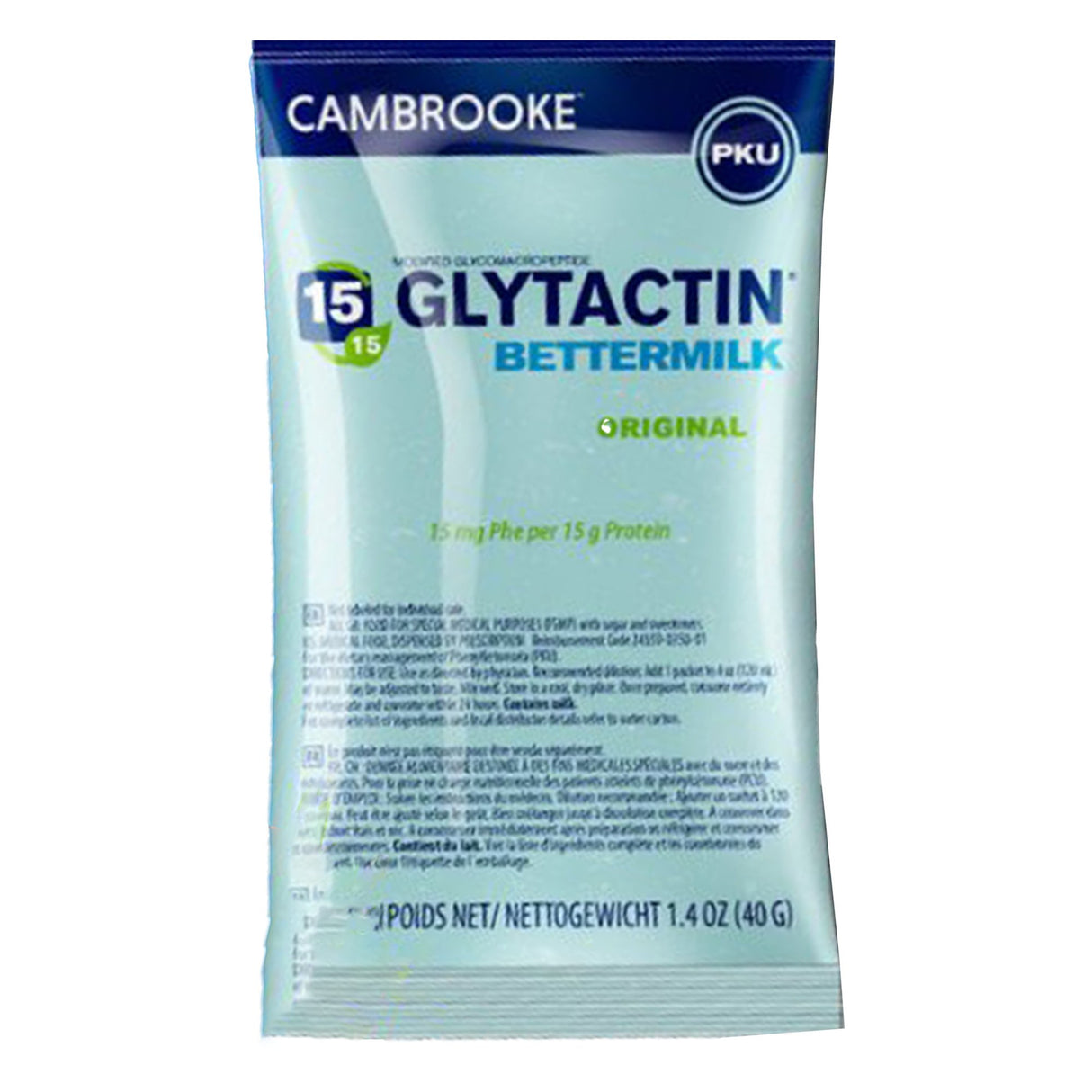 Oral Supplement Glytactin® BetterMilk Original Flavor Powder 1.4 oz. Individual Packet - BeHope