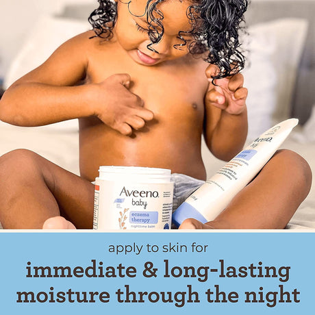 Eczema Cream Aveeno® Baby Eczema Therapy Nighttime Balm 11 oz. Jar Unscented Ointment - BeHope