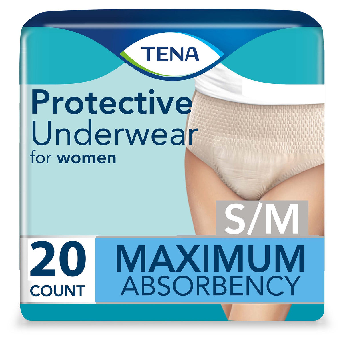 Female Adult Absorbent Underwear TENA® ProSkin™ Protective Pull On with Tear Away Seams Small / Medium Disposable Moderate Absorbency - BeHope
