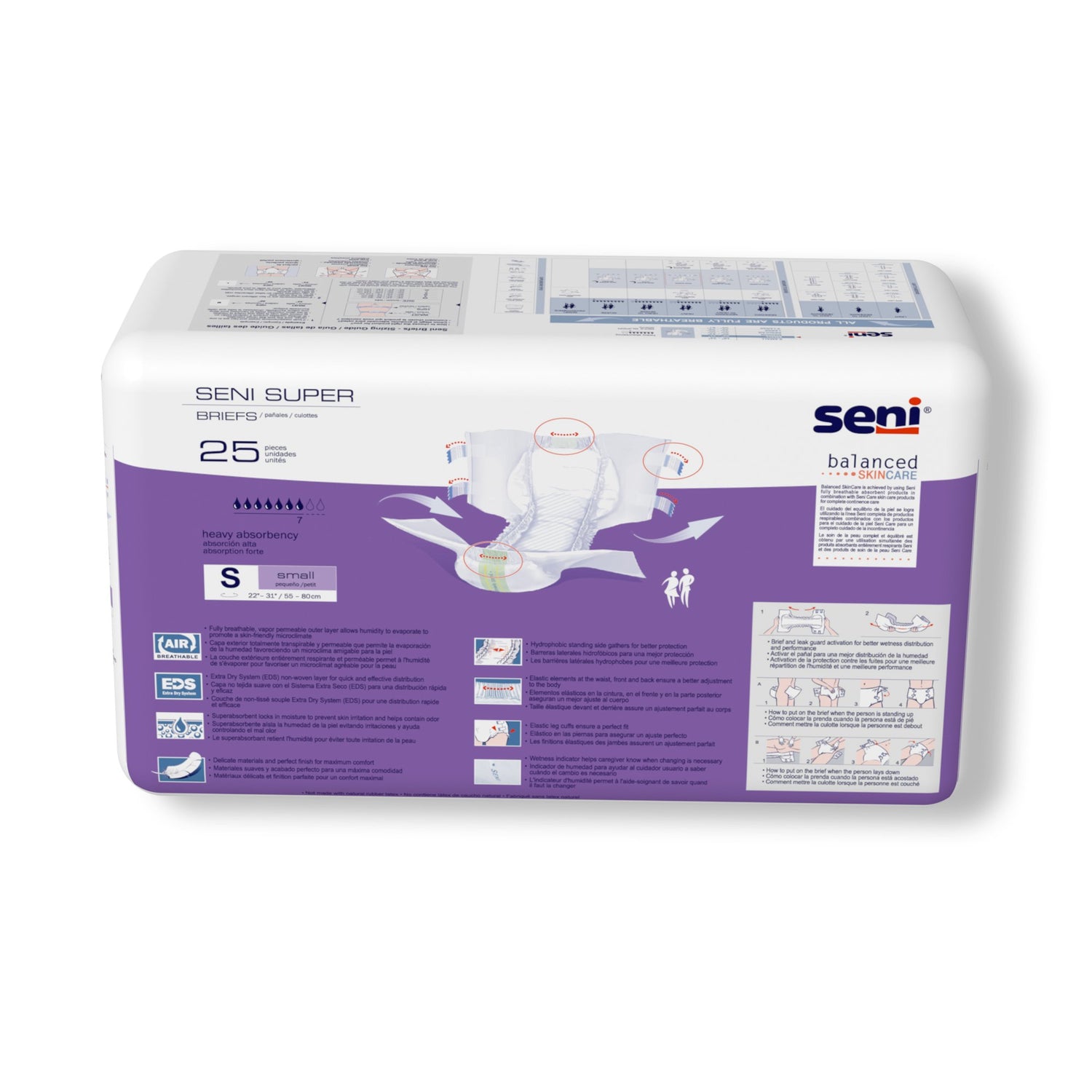 Unisex Adult Incontinence Brief Seni® Super Small Disposable Heavy Absorbency - BeHope
