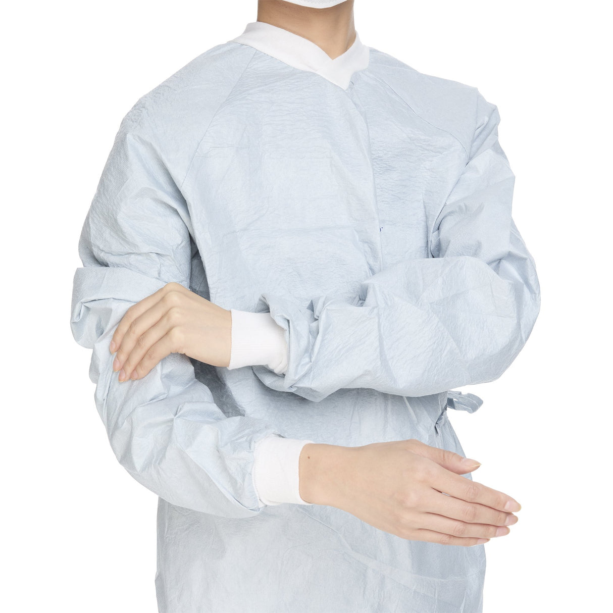 Surgical Gown with Towel Aero Chrome Medium Silver Sterile AAMI Level 4 Disposable - BeHope