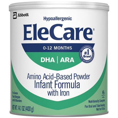 Infant Formula EleCare® Unflavored 14.1 oz. Can Powder Iron Food Allergies - BeHope