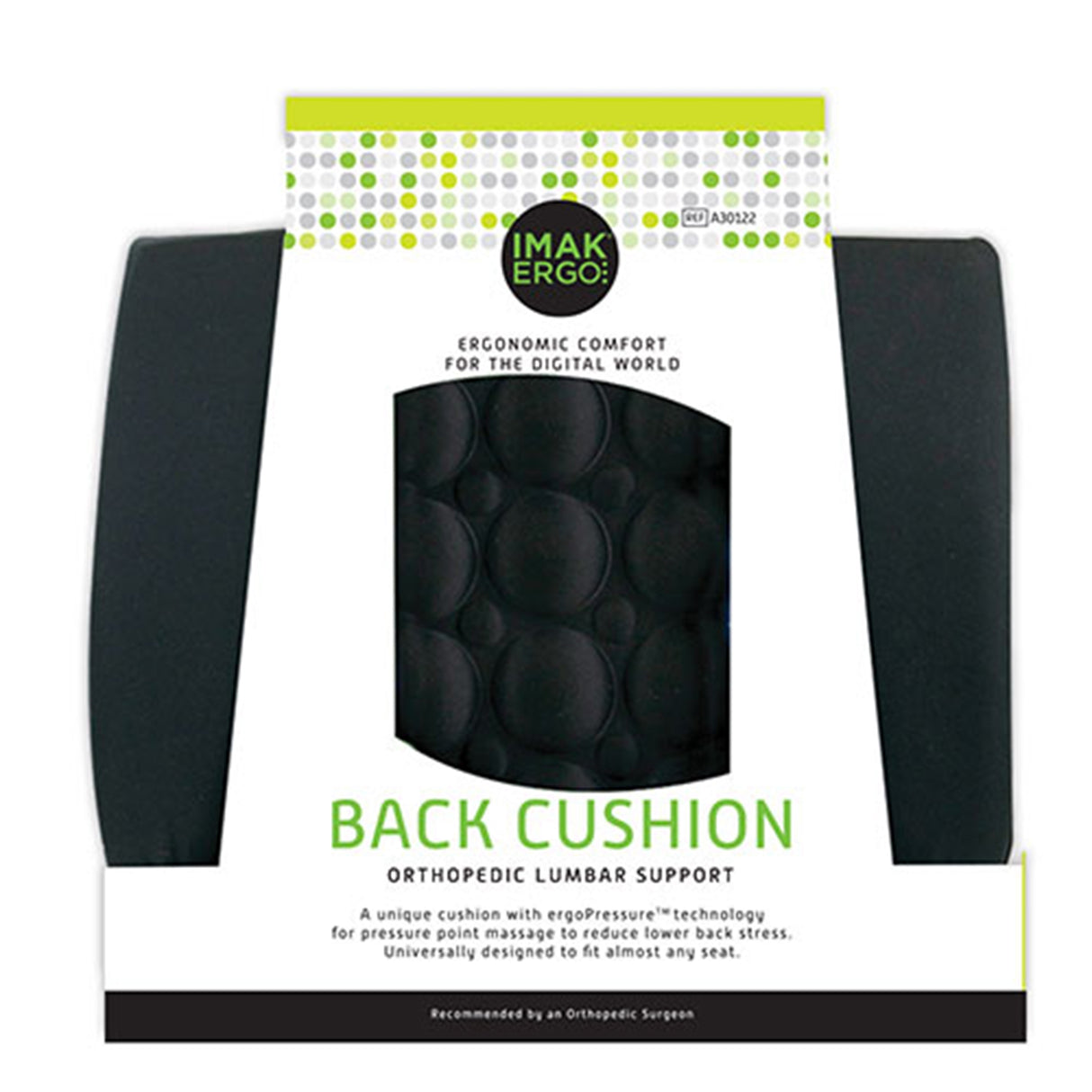 Lumbar Support Cushion IMAK® Ergo Back Cushion 13-1/2 W X 13-4/5 L X 4 D Inch Foam - BeHope