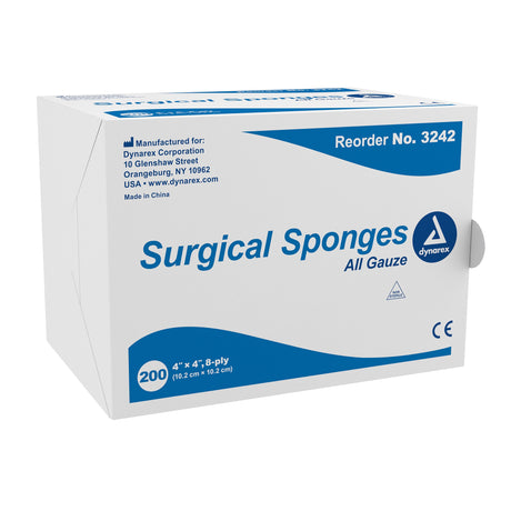 Gauze Sponge Dynarex® 4 X 4 Inch 8-Ply NonSterile 200 per Pack - BeHope