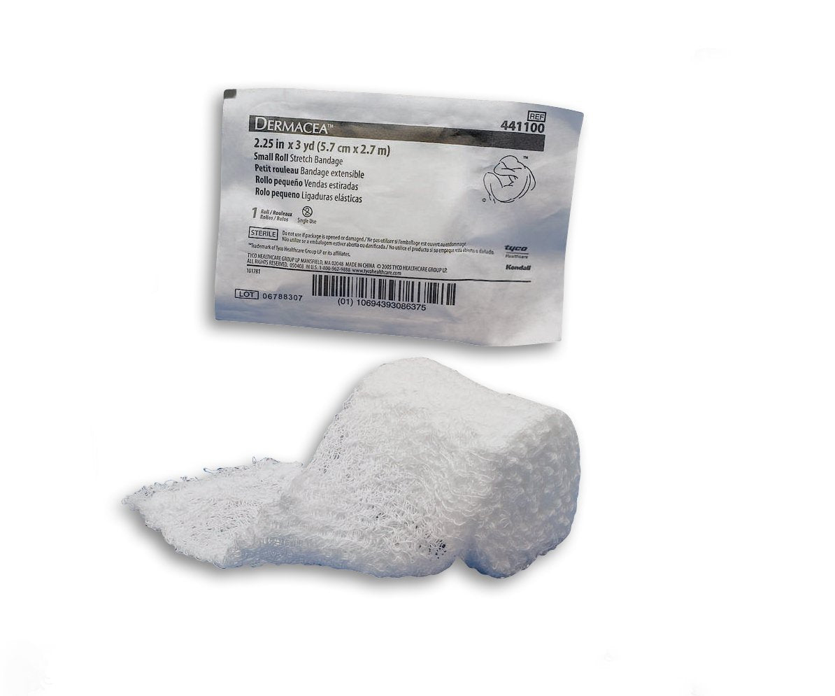 Fluff Bandage Roll Dermacea™ 2-1/4 Inch X 3 Yard 6-Ply Sterile 1 per Pouch - BeHope