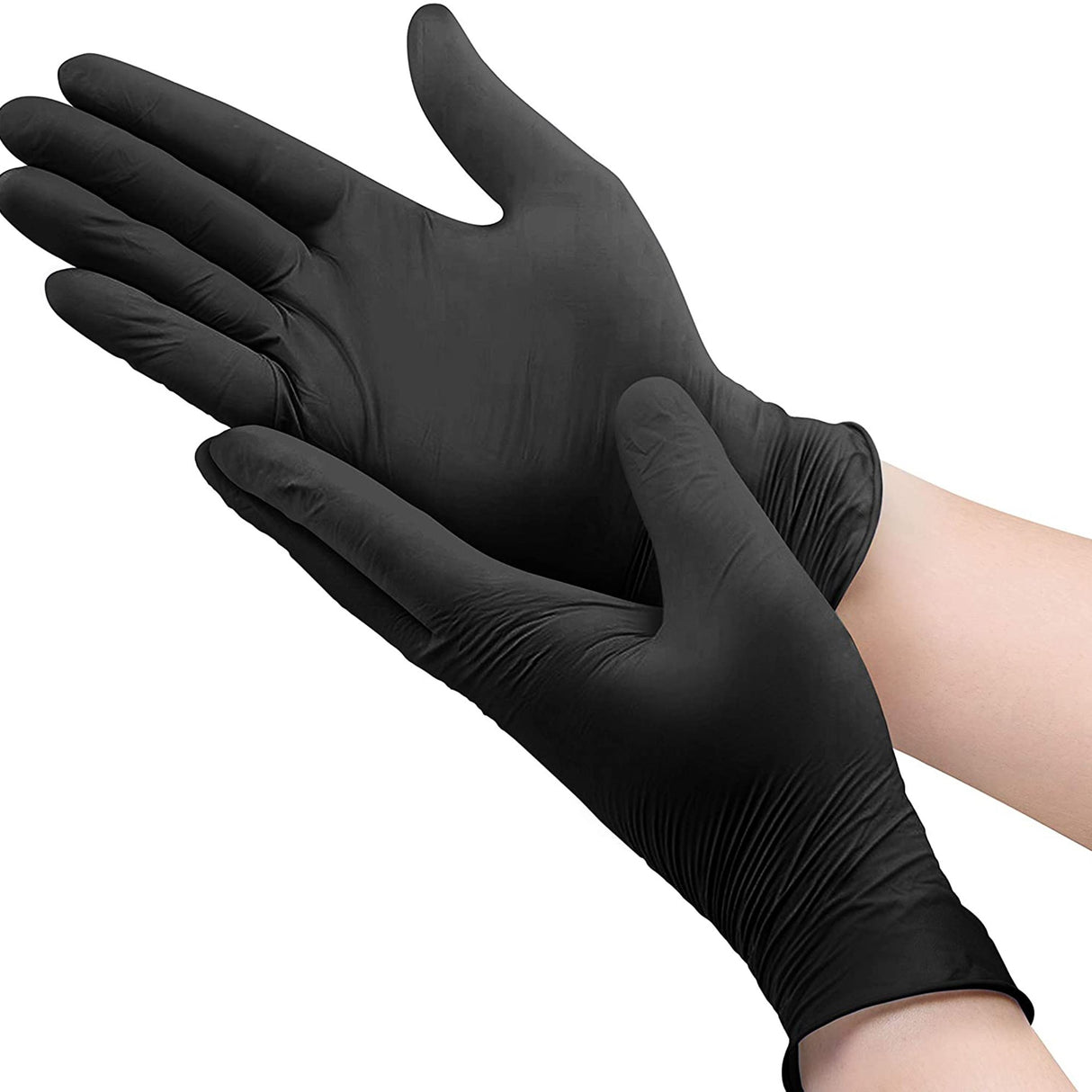 Exam Glove MICROFLEX® MidKnight™ Touch 93-732 Small NonSterile Nitrile Standard Cuff Length Textured Fingertips Black Not Rated - BeHope