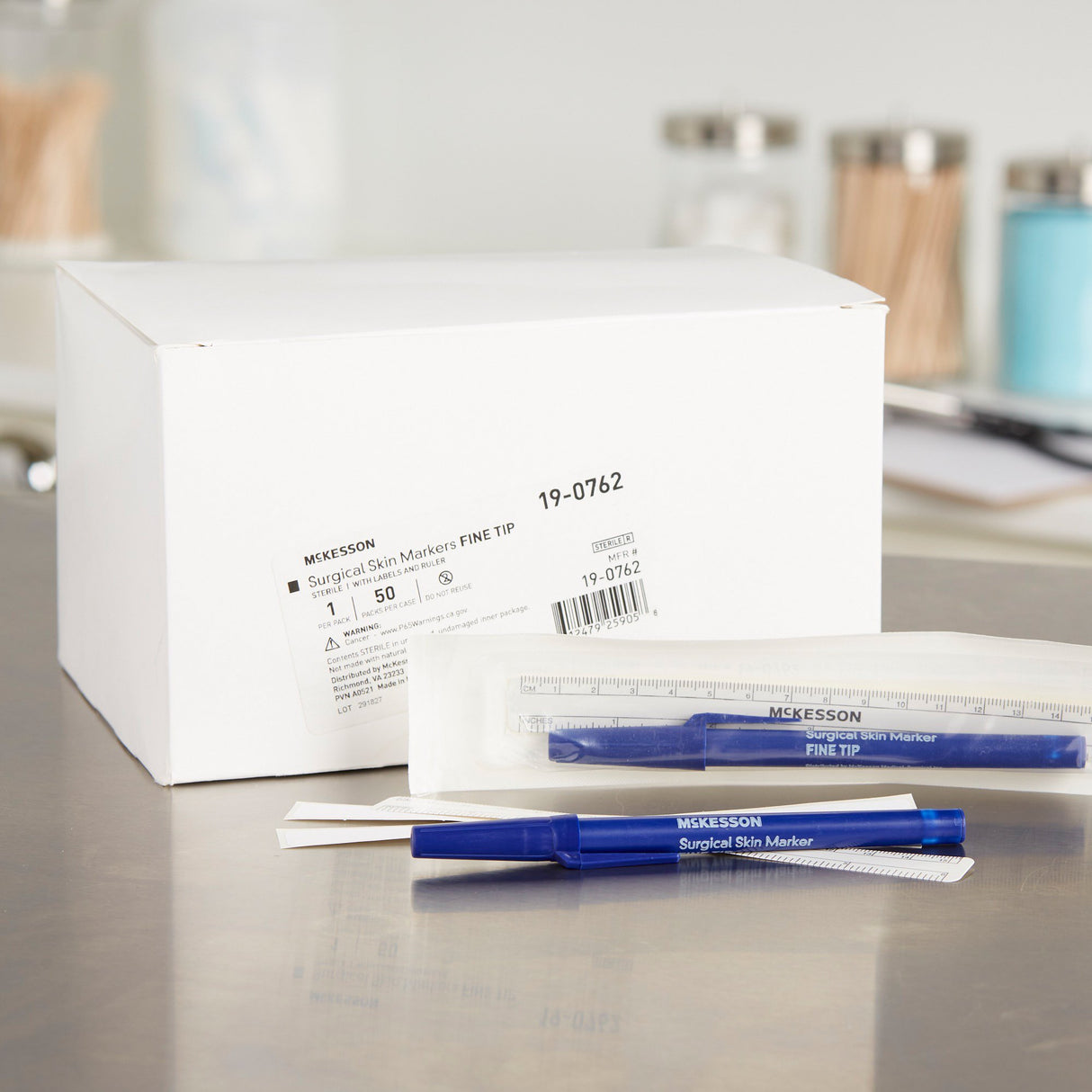 Skin Marker with Ruler and Labels McKesson Gentian Violet Ink Sterile Full Size Fine Tip - BeHope