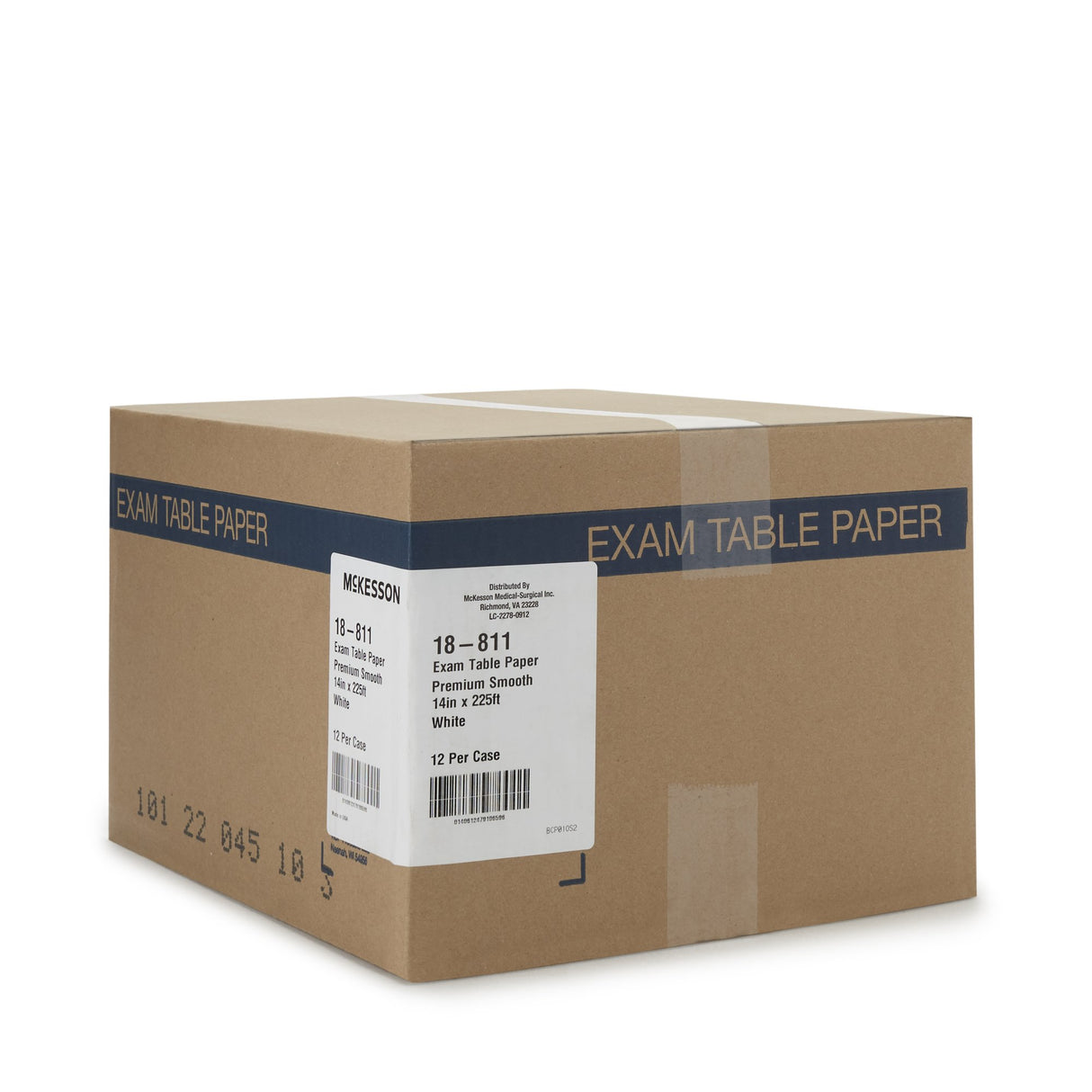 Table Paper McKesson 14 Inch Width 225 Foot Length White Smooth - BeHope