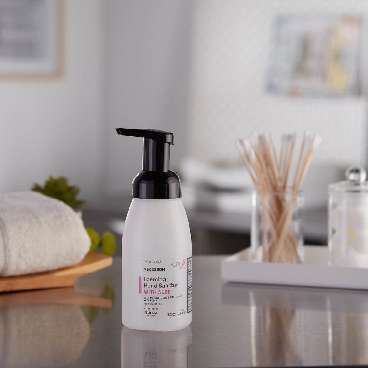 Hand Sanitizer with Aloe McKesson 8.5 oz. Ethyl Alcohol Foaming Pump Bottle - BeHope