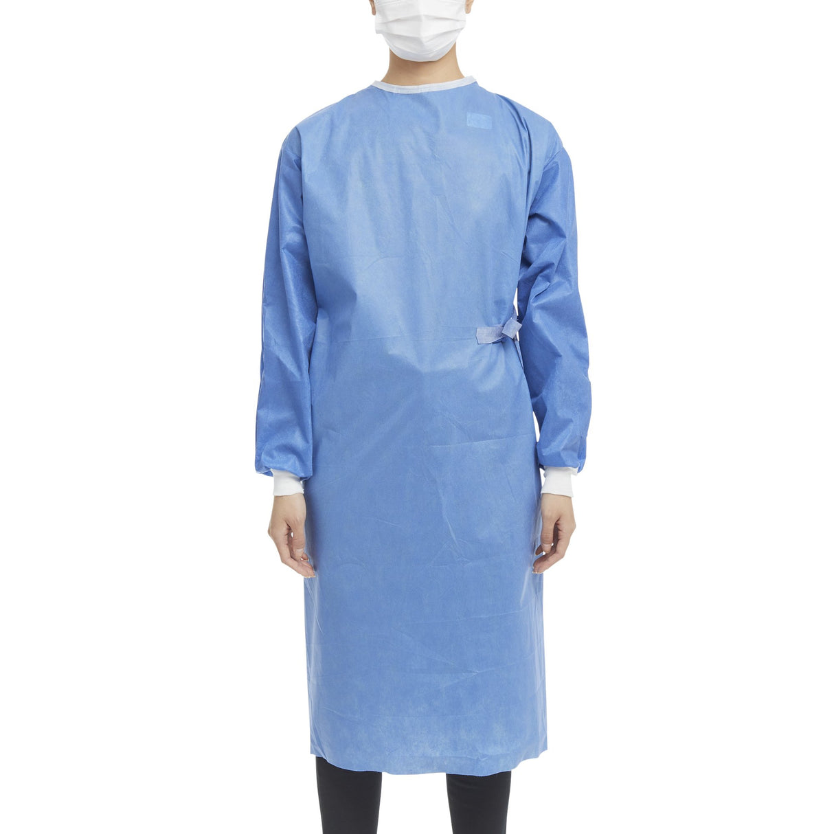 Non-Reinforced Surgical Gown with Towel Astound Small / Medium Blue Sterile AAMI Level 3 Disposable - BeHope