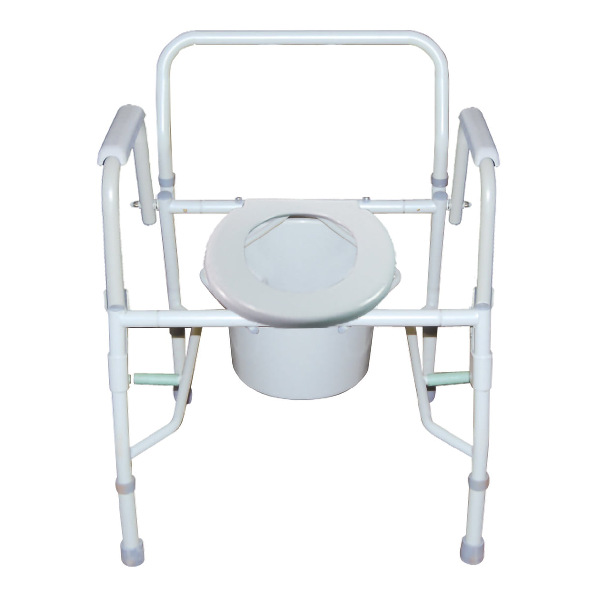 Commode Chair McKesson Drop Arms Steel Frame Back Bar 13-3/4 Inch Seat Width 300 lbs. Weight Capacity - BeHope
