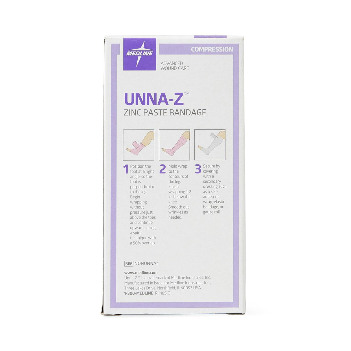 Unna Boot Unna-Z™ Zinc Oxide / Calamine 4 Inch X 10 Yard - BeHope
